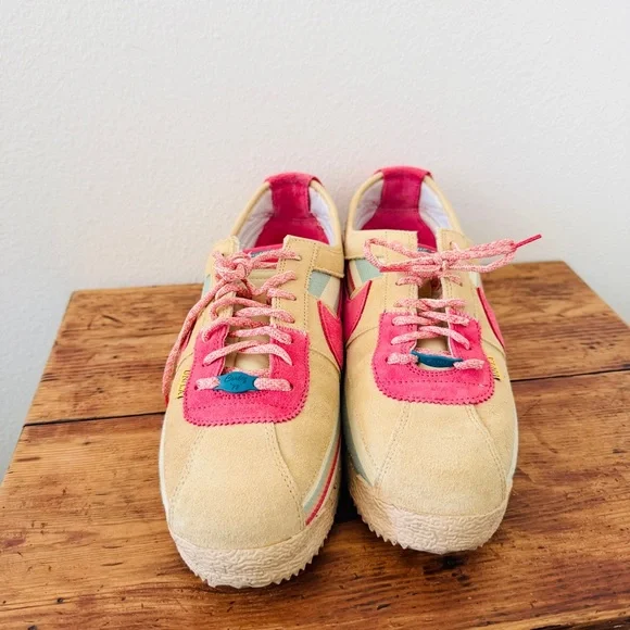 Nike x Union Cortez Collab Sneaker Shoes Cork Like Bottom Pink Blue - Picture 6 of 10